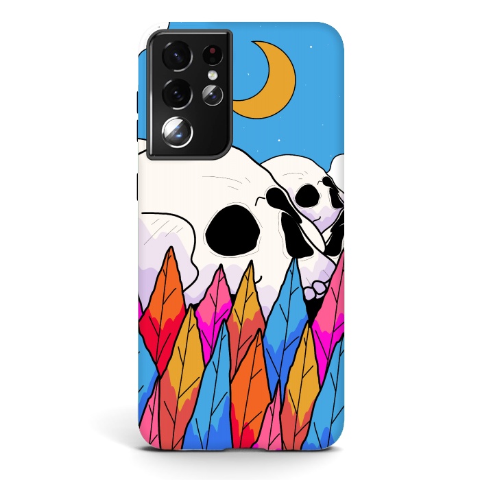Galaxy S21 ultra StrongFit Skulls behind a forest by Steve Wade (Swade)
