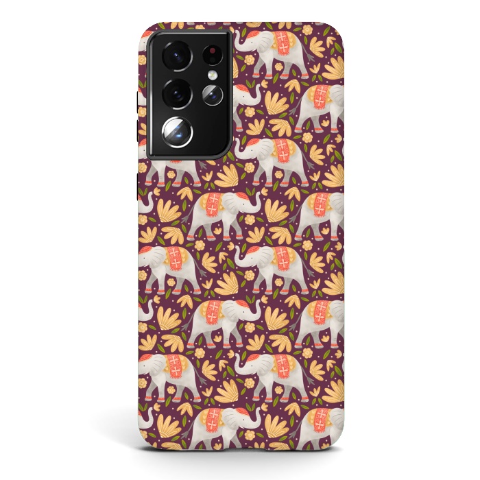 Galaxy S21 ultra StrongFit Majestic Elephants by Noonday Design