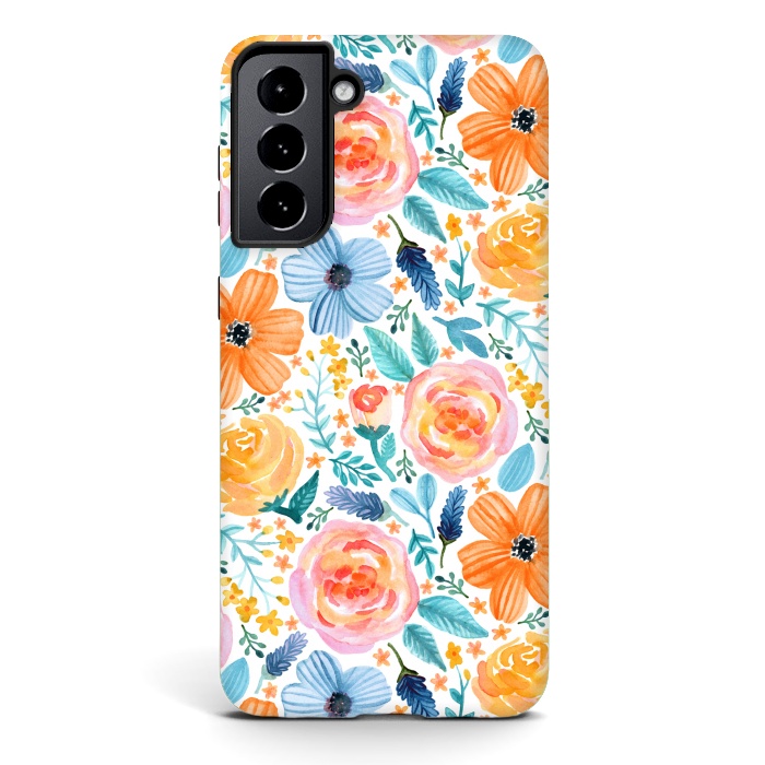 Galaxy S21 plus StrongFit Bold Blooms by Tangerine-Tane