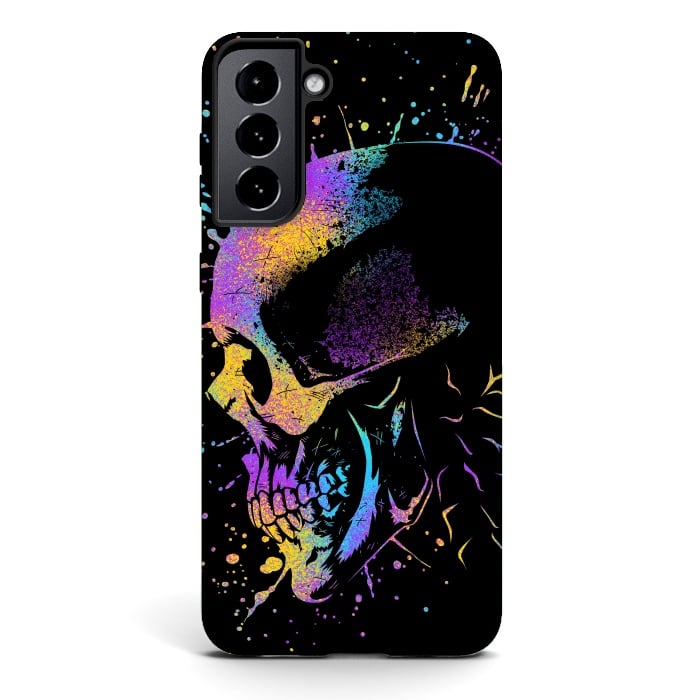 Galaxy S21 plus StrongFit Skull Colorful Artistic by Alberto