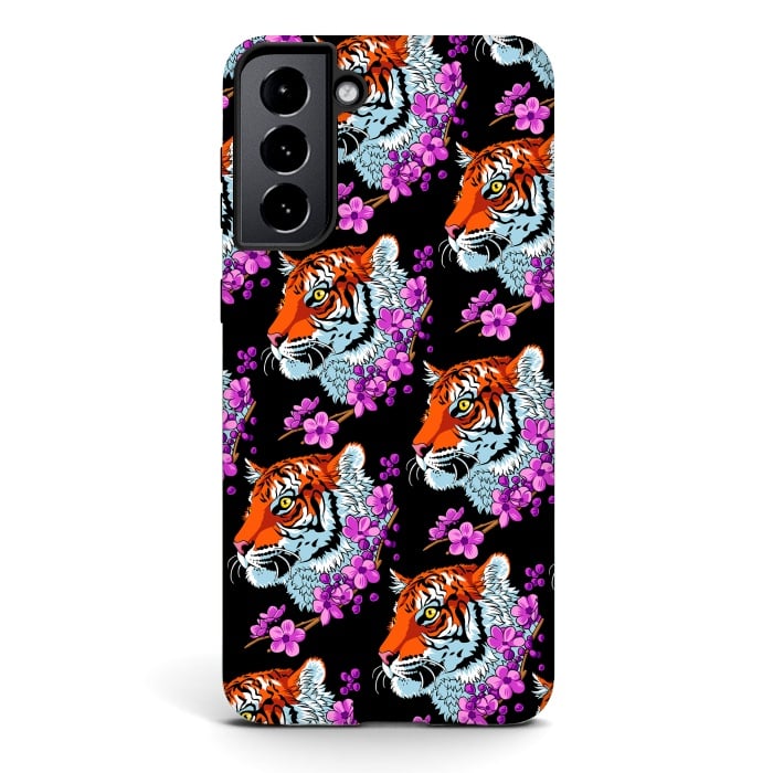 Galaxy S21 StrongFit Tiger Cherry Tree by Alberto