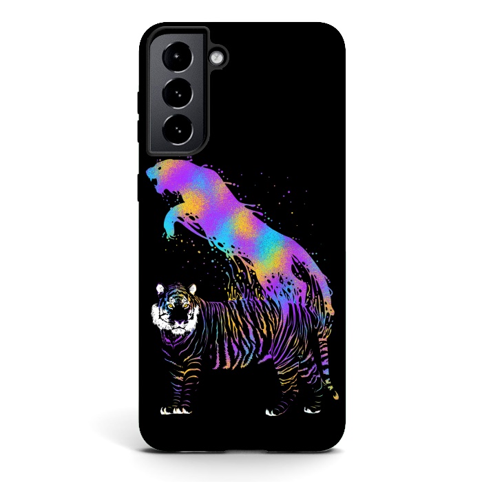 Galaxy S21 plus StrongFit Tiger ink colorful by Alberto