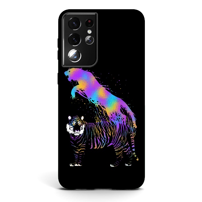 Galaxy S21 ultra StrongFit Tiger ink colorful by Alberto