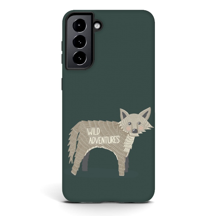 Galaxy S21 StrongFit Wild Adventures Wolf  by Edith May