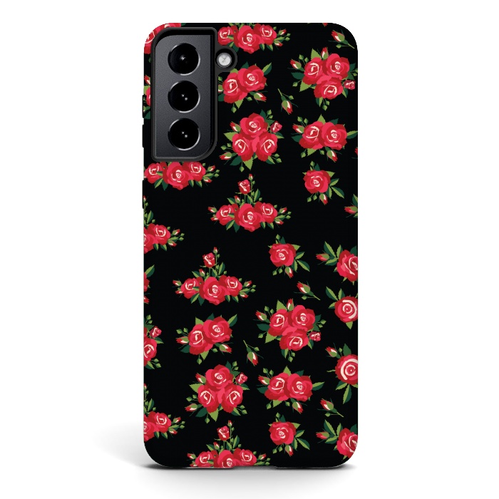 Galaxy S21 StrongFit red pretty roses by MALLIKA