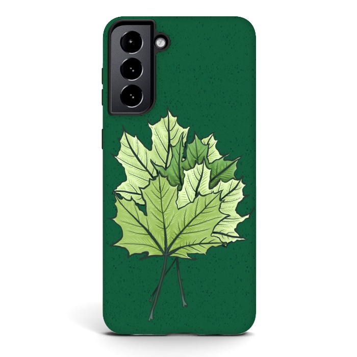 Galaxy S21 StrongFit Green Maple Leaves In Spring by Boriana Giormova