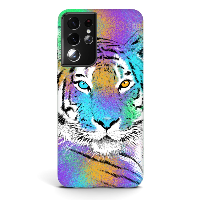 Galaxy S21 ultra StrongFit Tiger Colorful by Alberto