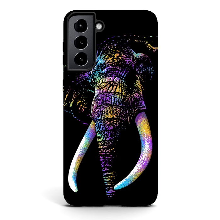 Galaxy S21 StrongFit Colorful Elephant by Alberto