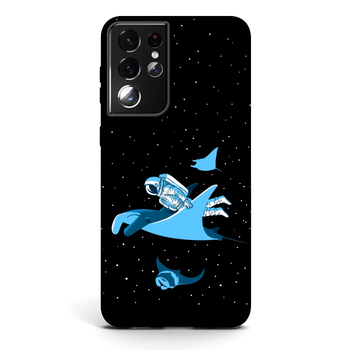 Galaxy S21 ultra StrongFit Astronaut blanket fish by Alberto