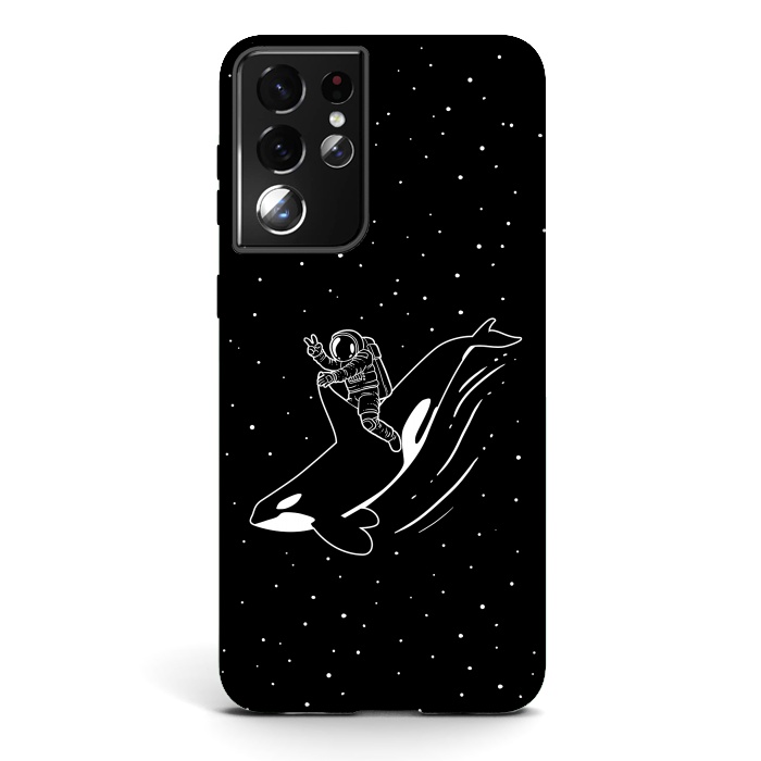 Galaxy S21 ultra StrongFit Killer Whale Astronaut by Alberto
