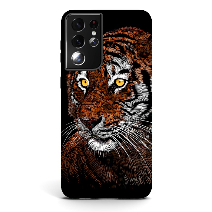 Galaxy S21 ultra StrongFit Realistic Tiger by Alberto