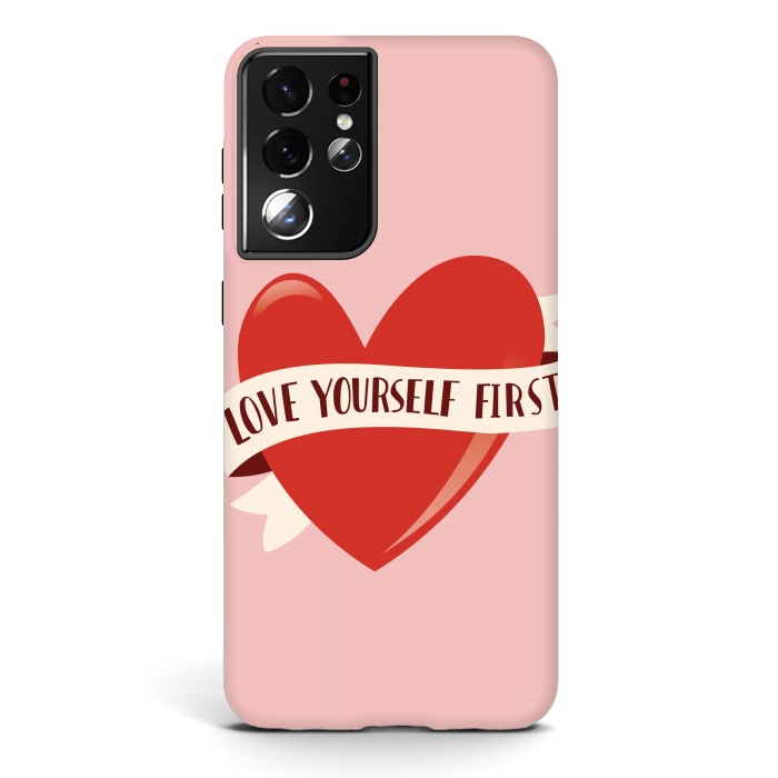 Galaxy S21 ultra StrongFit Love Yourself First, Happy Valentine's Day by Jelena Obradovic