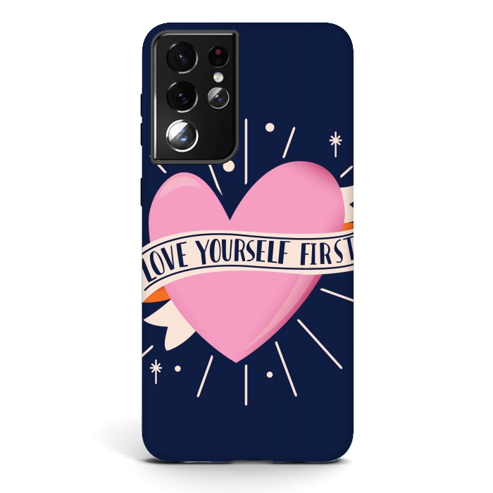 Galaxy S21 ultra StrongFit Love Yourself First, Happy Valentine's Day 2 by Jelena Obradovic