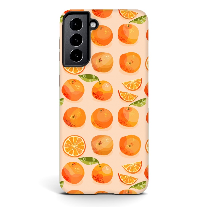 Galaxy S21 StrongFit Oranges by Nic Squirrell