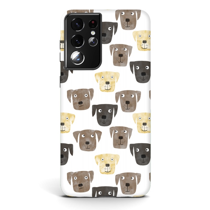 Galaxy S21 ultra StrongFit Labrador Retriever Dogs by Nic Squirrell