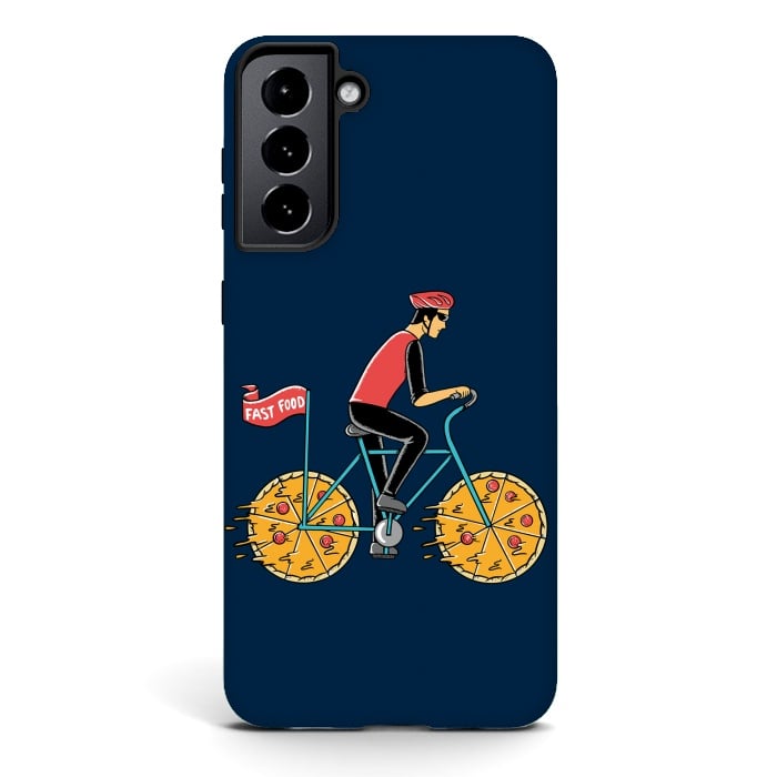Galaxy S21 plus StrongFit Pizza Bicycle by Coffee Man