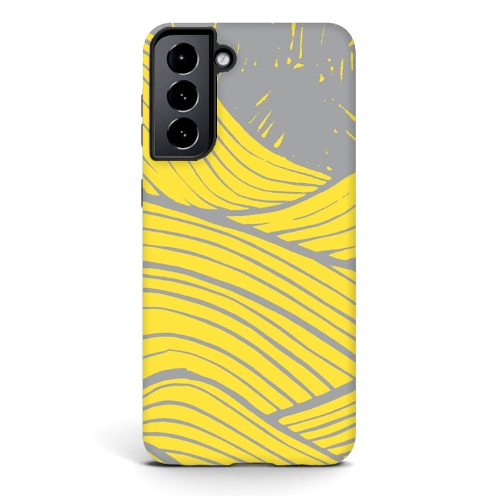 Galaxy S21 plus StrongFit The yellow waves by Steve Wade (Swade)