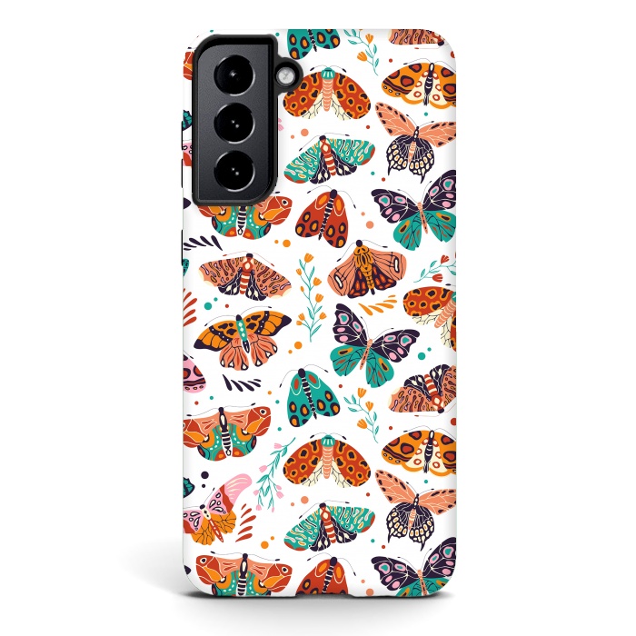 Galaxy S21 plus StrongFit Spring Butterflies Pattern 002 by Jelena Obradovic