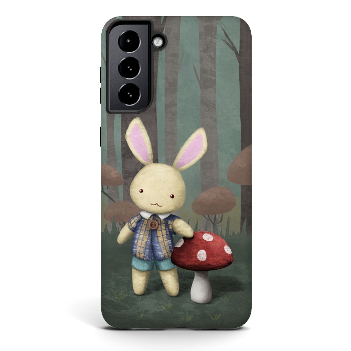 Galaxy S21 plus StrongFit Cute bunny by Laura Nagel