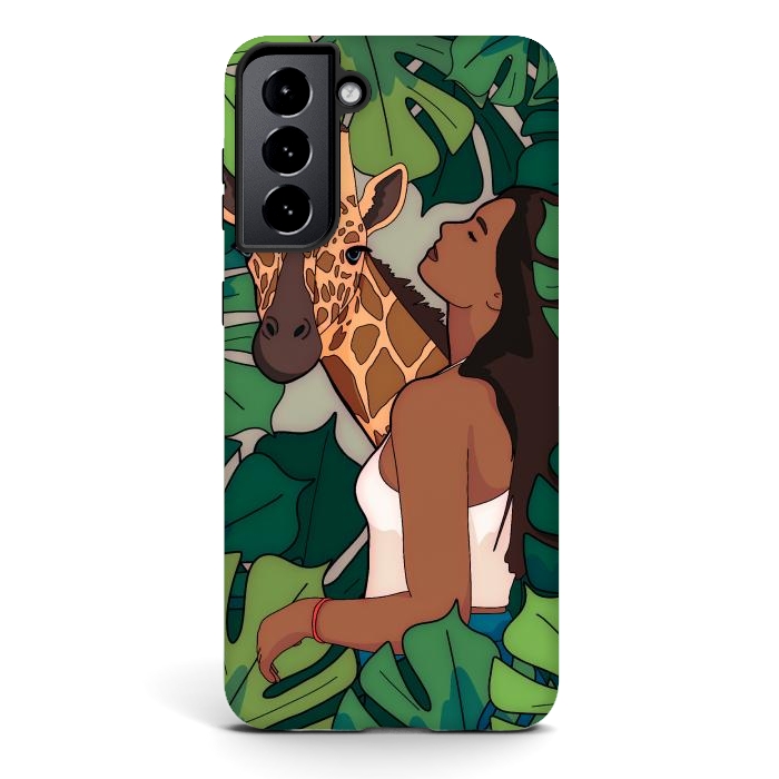 Galaxy S21 StrongFit The green jungle girl by Steve Wade (Swade)