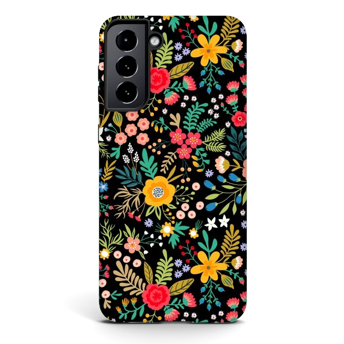Galaxy S21 StrongFit Elegant Floral Pattern by ArtsCase