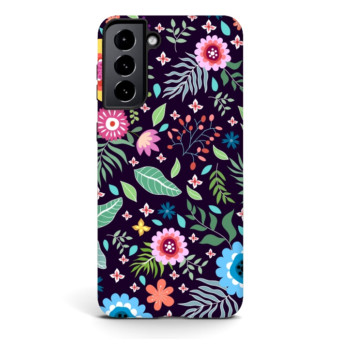 Galaxy S21 StrongFit Colourful Flowers by ArtsCase