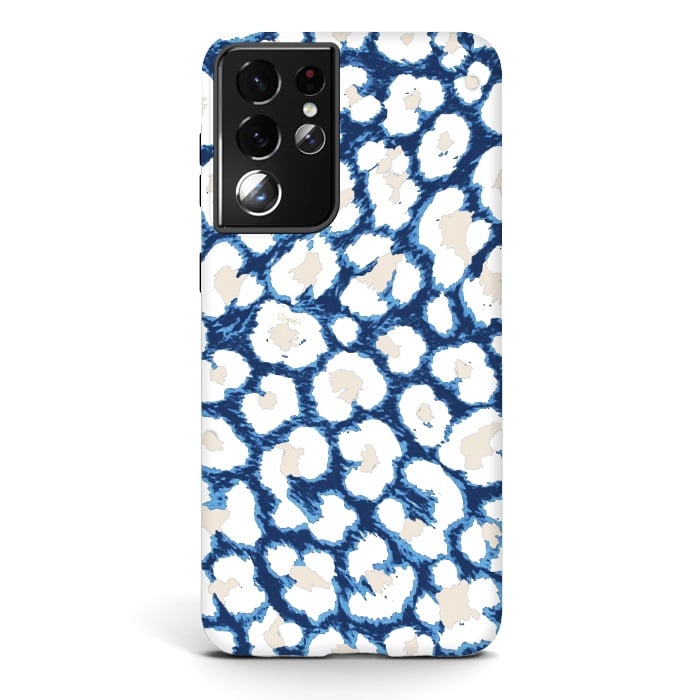 Galaxy S21 ultra StrongFit Blue-Cream Cozy Surface by ''CVogiatzi.