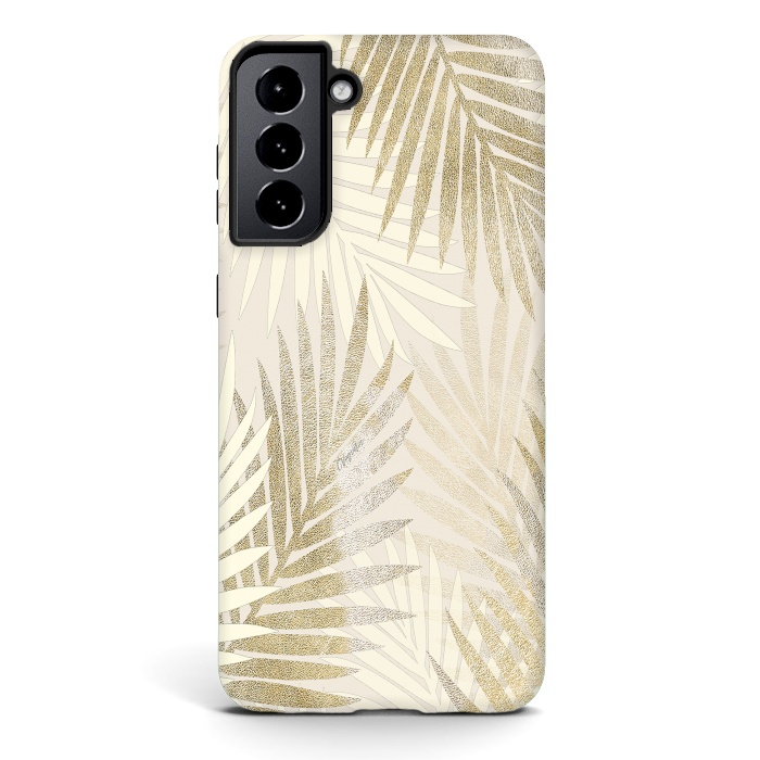 Galaxy S21 plus StrongFit Relaxing Palms-Gold by ''CVogiatzi.
