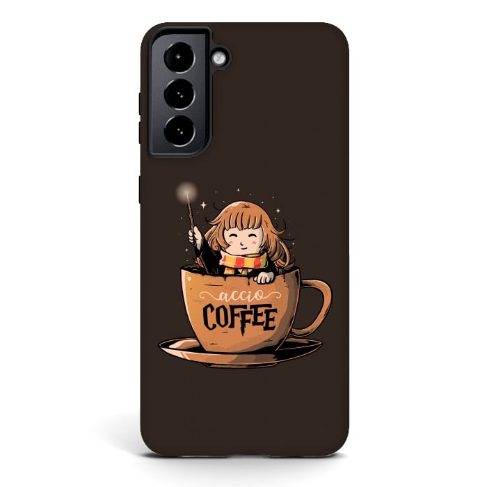 Galaxy S21 StrongFit Accio Coffee by eduely