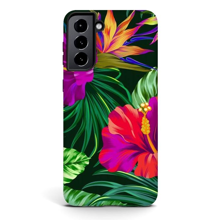Galaxy S21 StrongFit Cute Tropical Floral Pattern XVI by ArtsCase