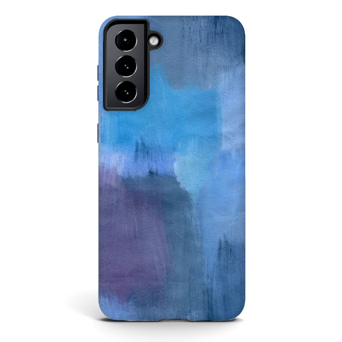 Galaxy S21 plus StrongFit Blue Ocean Abstract Painting by Nic Squirrell