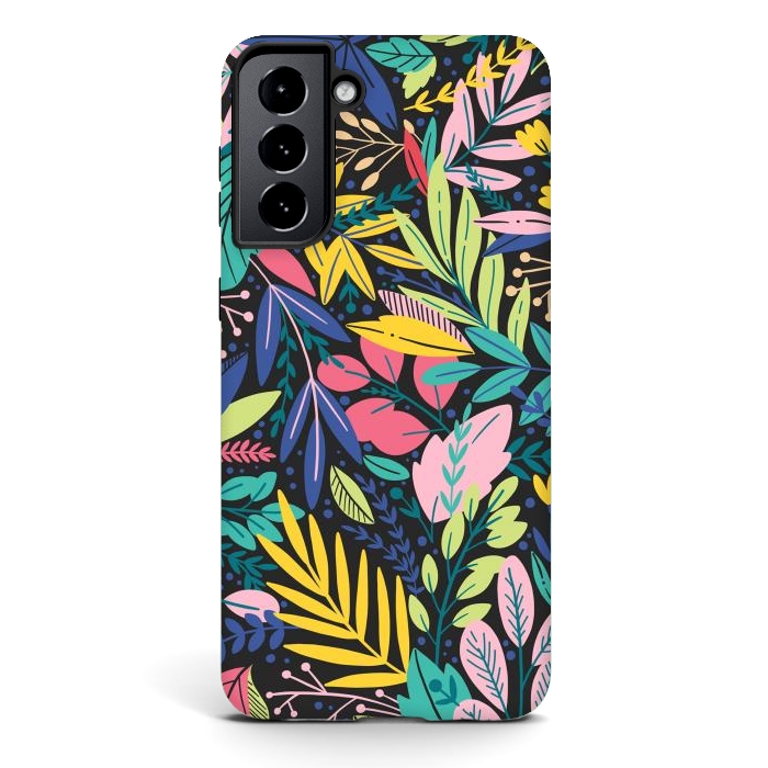 Galaxy S21 StrongFit Tropical Flowers by ArtsCase