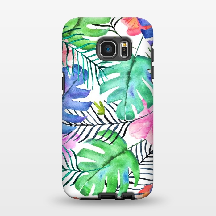 Galaxy S7 EDGE StrongFit Tropical Pastel  by Amaya Brydon