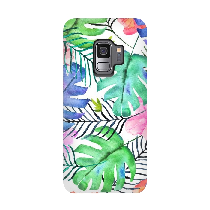 Galaxy S9 StrongFit Tropical Pastel  by Amaya Brydon
