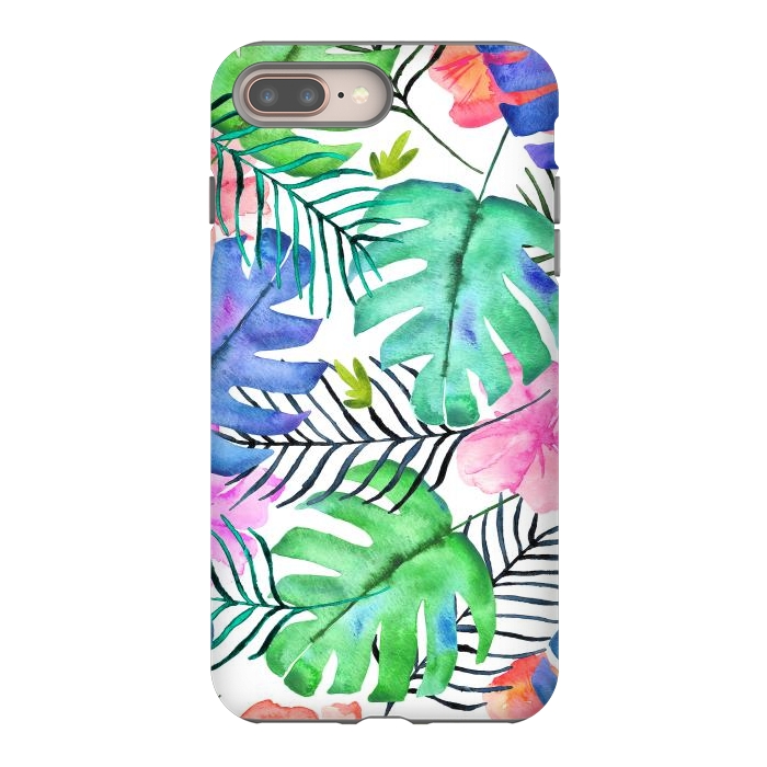iPhone 8 plus StrongFit Tropical Pastel  by Amaya Brydon