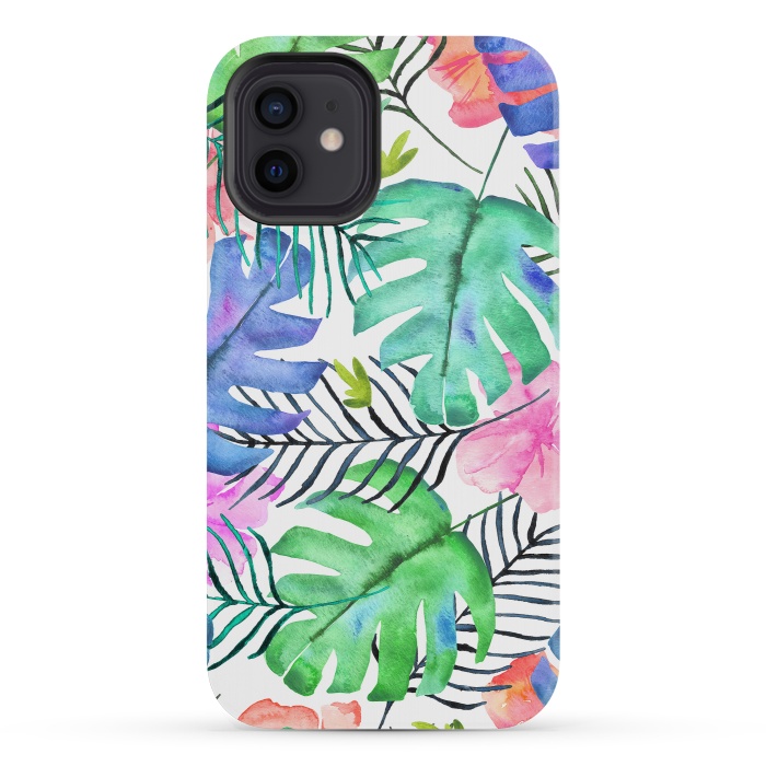 iPhone 12 mini StrongFit Tropical Pastel  by Amaya Brydon
