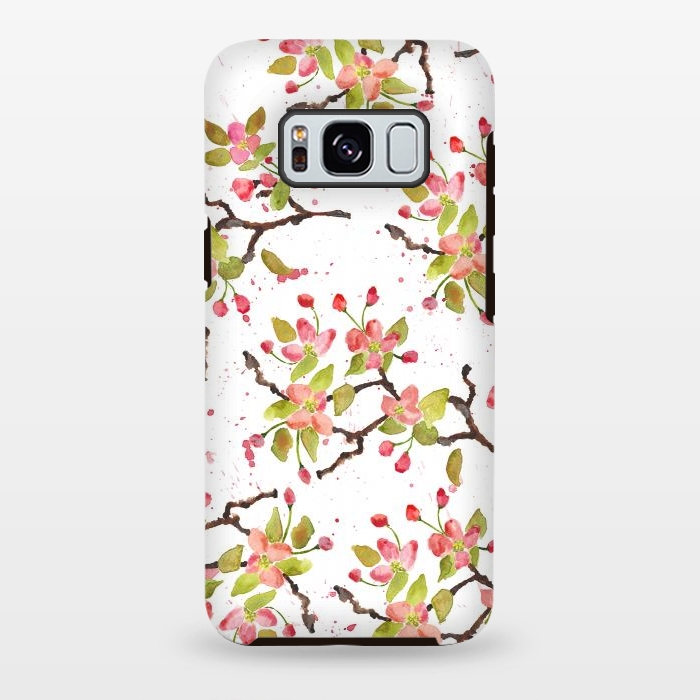 Galaxy S8 plus StrongFit Apple Blossoms by Amaya Brydon