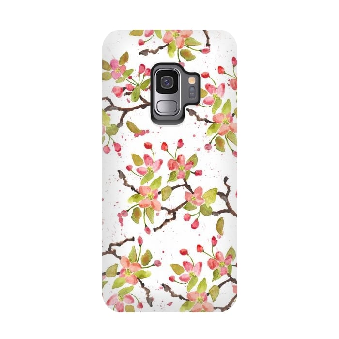 Galaxy S9 StrongFit Apple Blossoms by Amaya Brydon