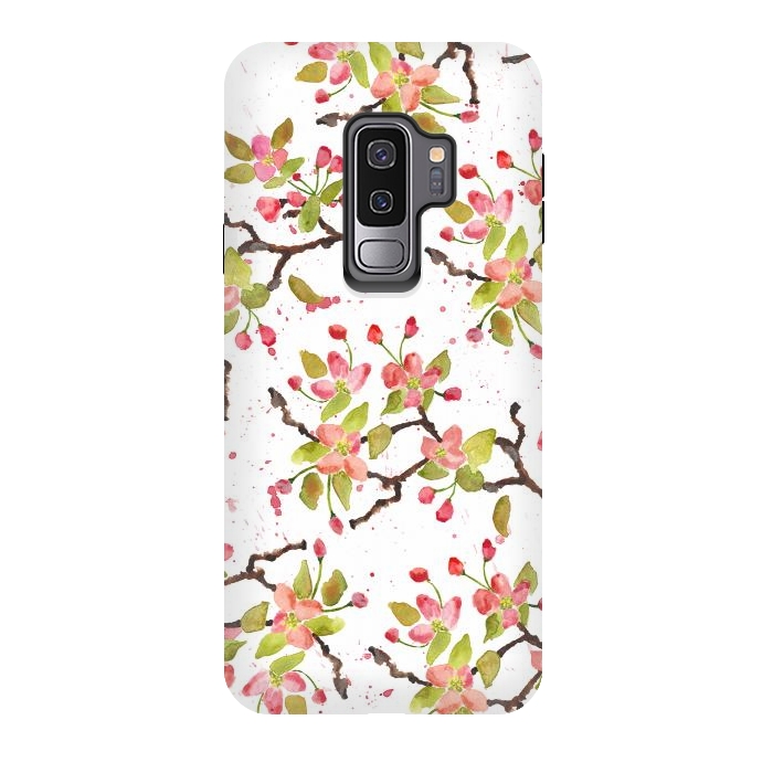 Galaxy S9 plus StrongFit Apple Blossoms by Amaya Brydon