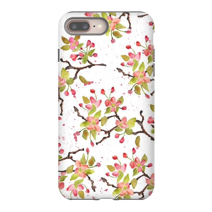 iPhone 8 plus StrongFit Apple Blossoms by Amaya Brydon