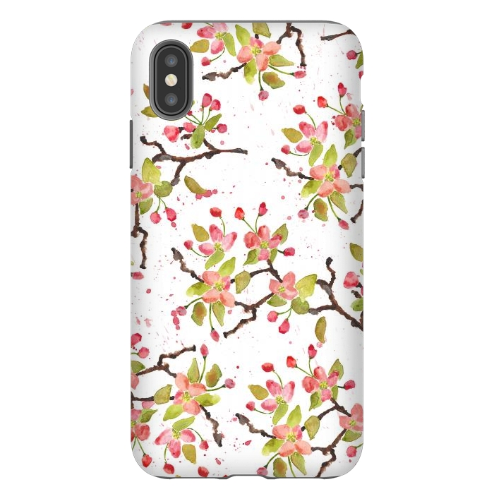 iPhone Xs Max StrongFit Apple Blossoms by Amaya Brydon