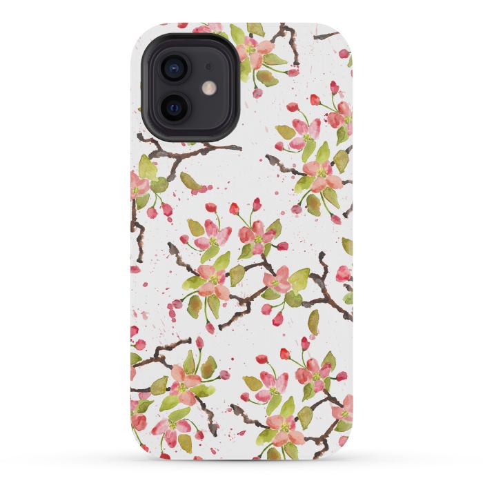 iPhone 12 mini StrongFit Apple Blossoms by Amaya Brydon