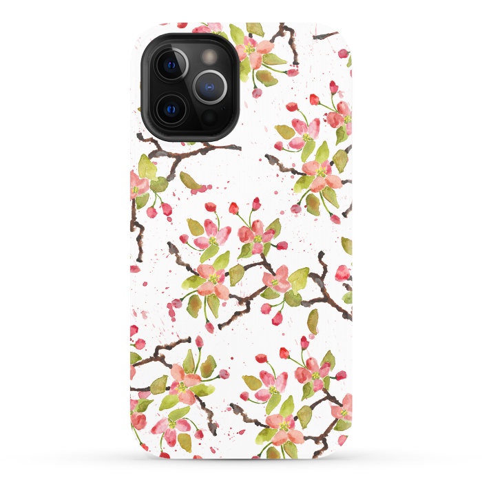iPhone 12 Pro StrongFit Apple Blossoms by Amaya Brydon