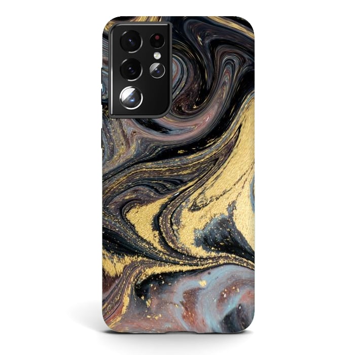 Galaxy S21 ultra StrongFit Liquid Marble Design IV by ArtsCase