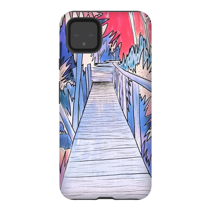 Pixel 4XL StrongFit The blue pathway by Steve Wade (Swade)