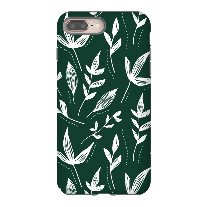 iPhone 7 plus StrongFit White leaves green background  by Winston