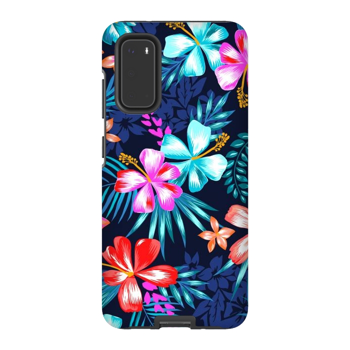 Galaxy S20 StrongFit Beautiful Tropical Design Leave and Flowers by ArtsCase
