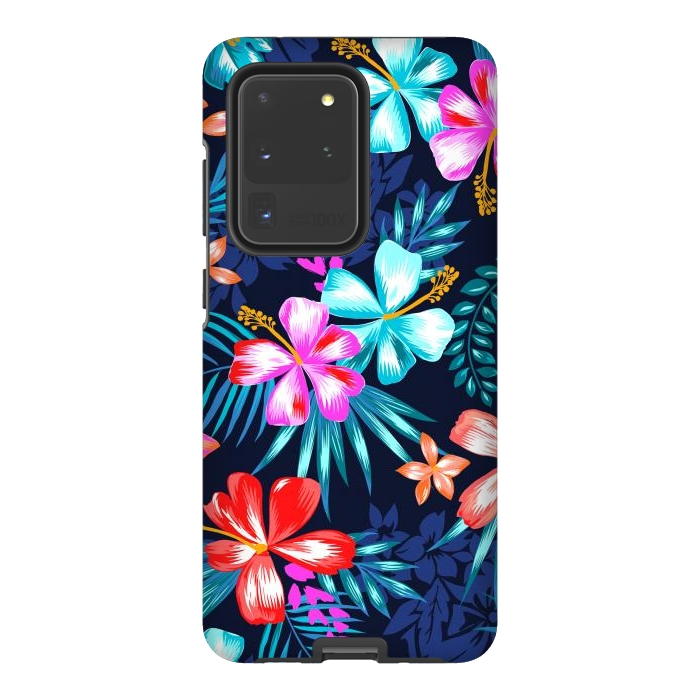 Galaxy S20 Ultra StrongFit Beautiful Tropical Design Leave and Flowers by ArtsCase