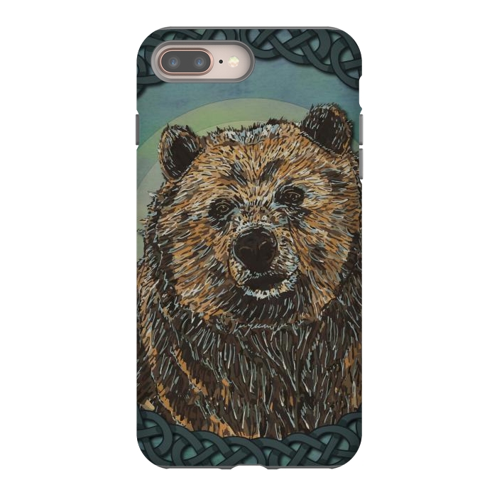 iPhone 7 plus StrongFit Brown Bear by Lotti Brown