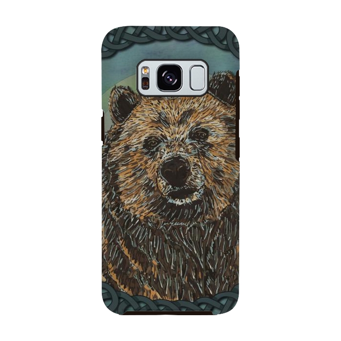 Galaxy S8 StrongFit Brown Bear by Lotti Brown